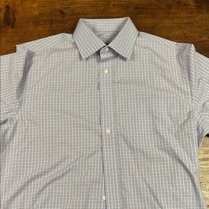 Jos. A. Bank 16/33 cuff links shirt Red and Blue Checkered Dress Shirt